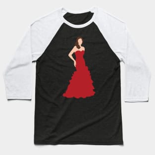 Beauty in a Red Dress Baseball T-Shirt